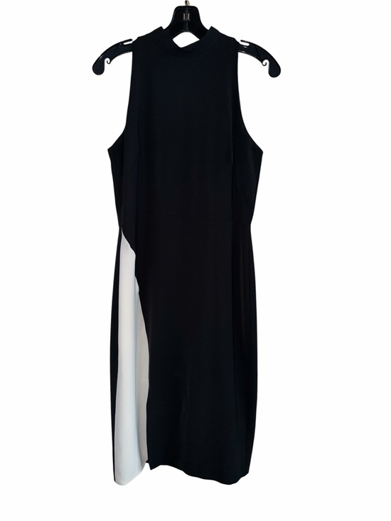 White House Black Market Dresses & Skirts - White House Black Market Black One-Shoulder Dress with White Side Panel size 6